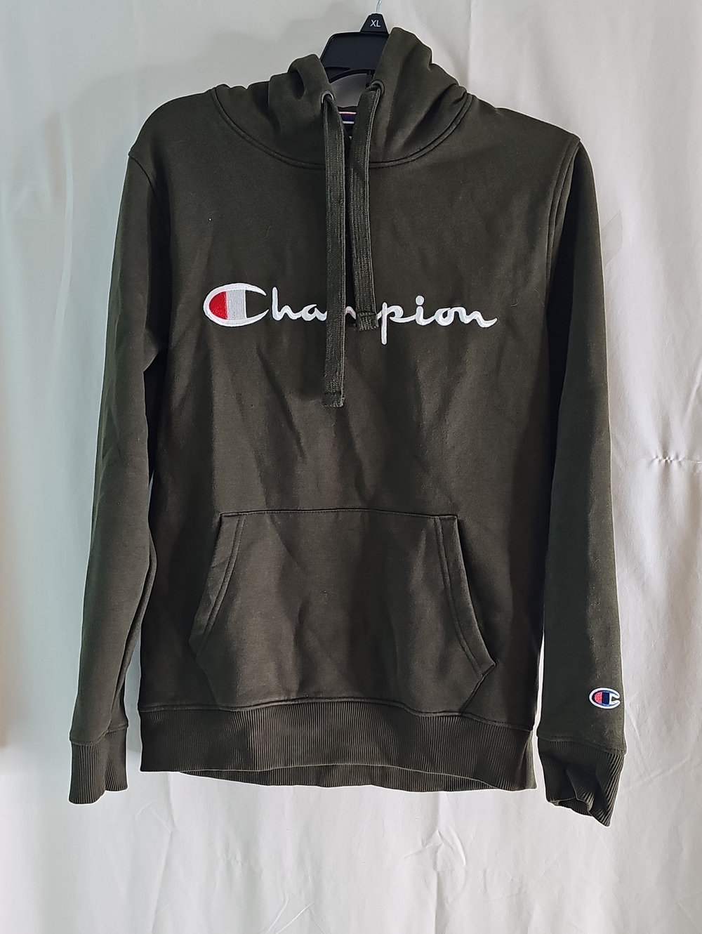 Champion Men's Olive Green Pullover Hoodie